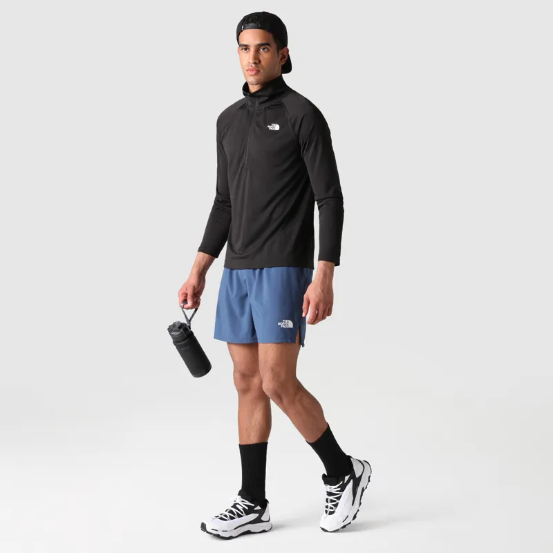 The North Face Men's Flex II 1/4 Zip T-Shirt in TNF Black-4