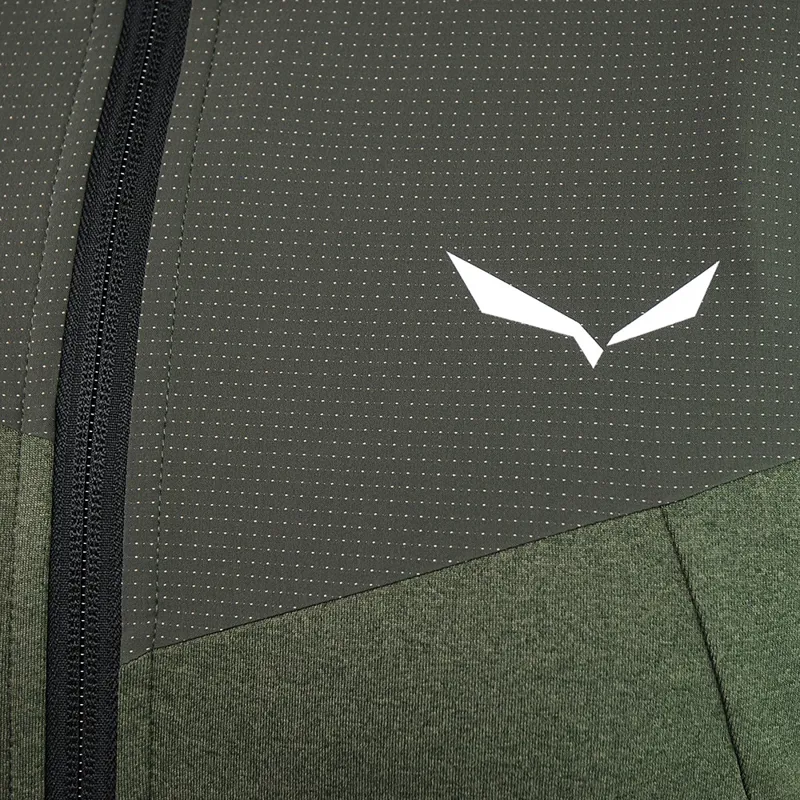 Salewa Men's Agner Hybrid Polarlite Durastretch Hooded Jacket in Olive-1