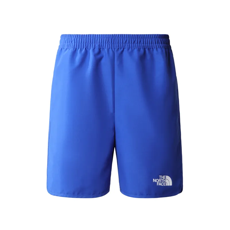 The North Face Kid's Amphibious Class V Short in TNF Blue Tagline Phantom Print