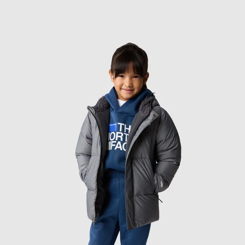 The North Face Kid's North Down Jacket in Medium Grey Heather-2