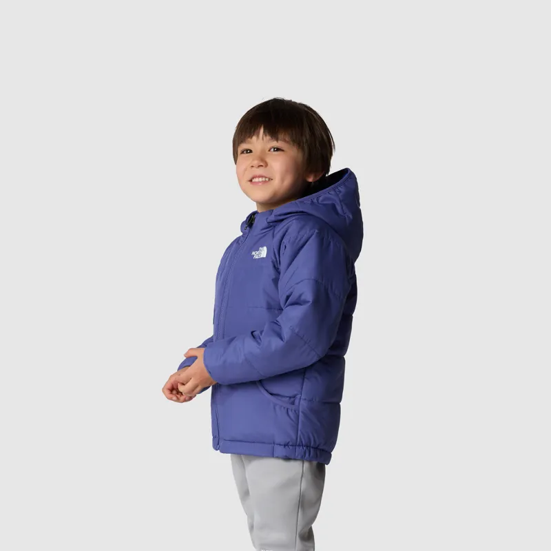 The North Face Kid's Reversible Perrito Jacket in Cave Blue-3