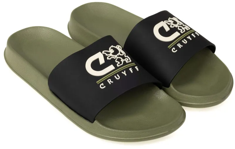 Cruyff Men's Sport Slide in Green/Black