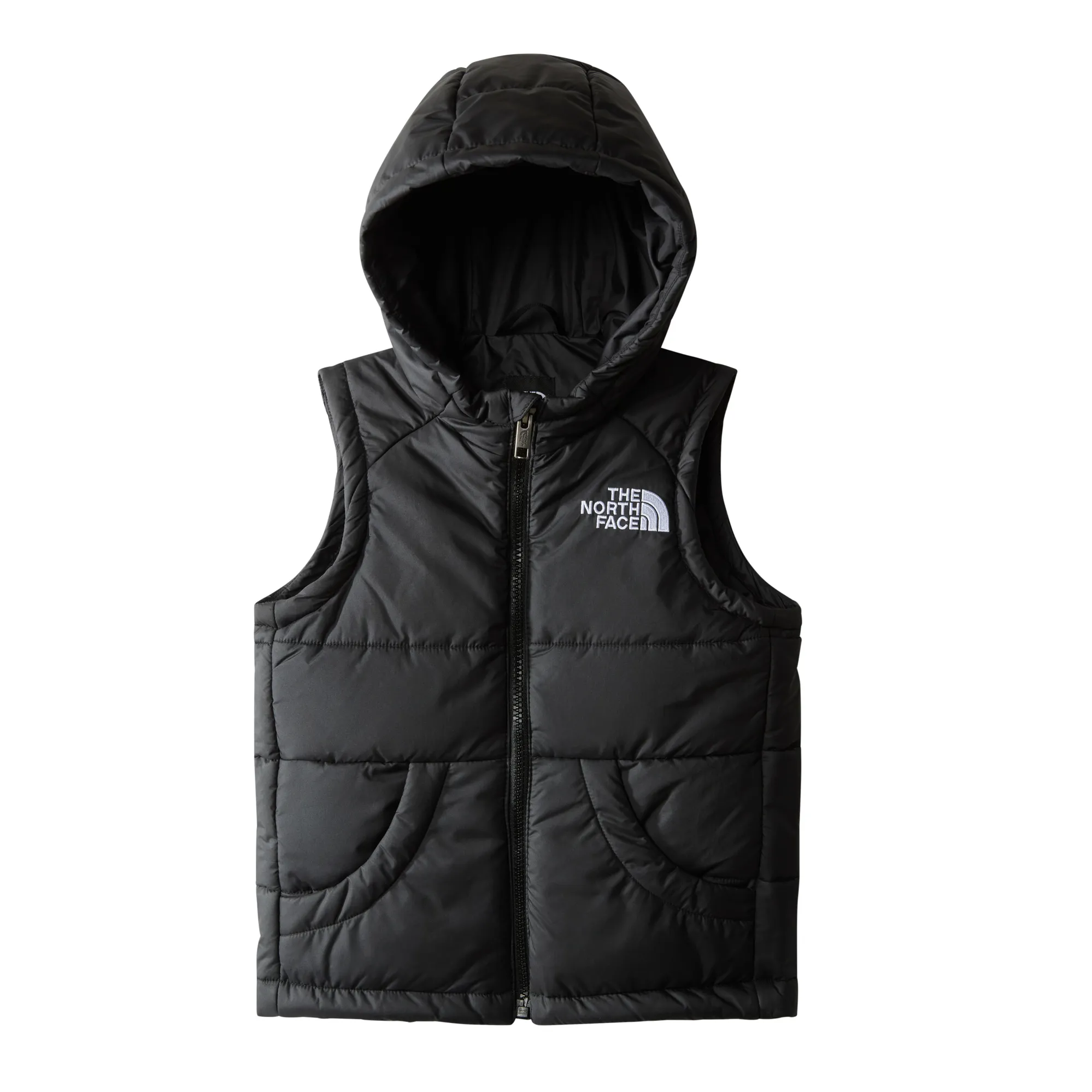The North Face Kid's Circular Hoodie Vest in TNF Black