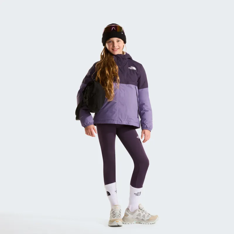 The North Face Kid's Warm Antora Rain Jacket in Endless Dusk/Grey-5