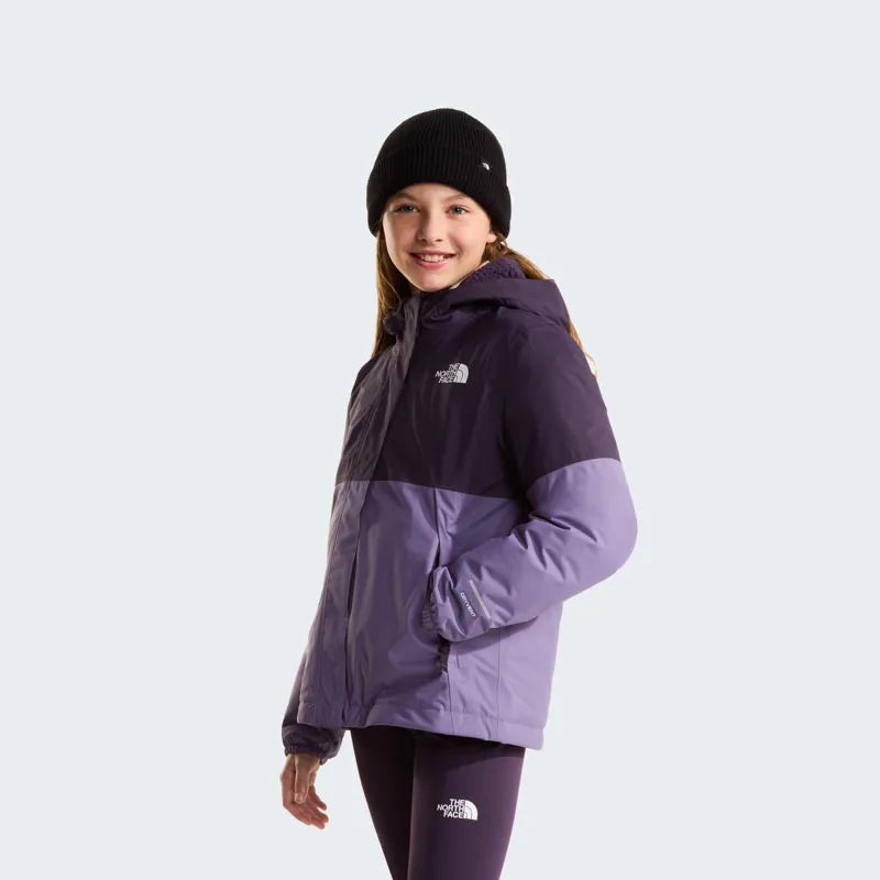 The North Face Kid's Warm Antora Rain Jacket in Endless Dusk/Grey-4