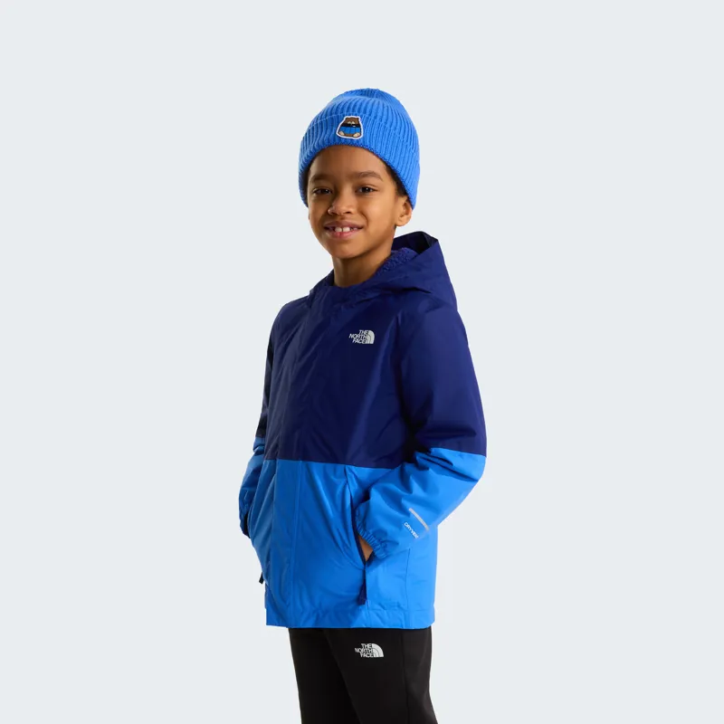 The North Face Kid's Warm Antora Rain Jacket in Bold Blue/Active Blue-4