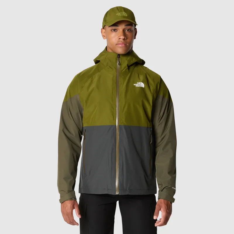 The North Face Men's Lightning Zip-In Waterproof Jacket in Asphalt Grey/Forest Olive-4