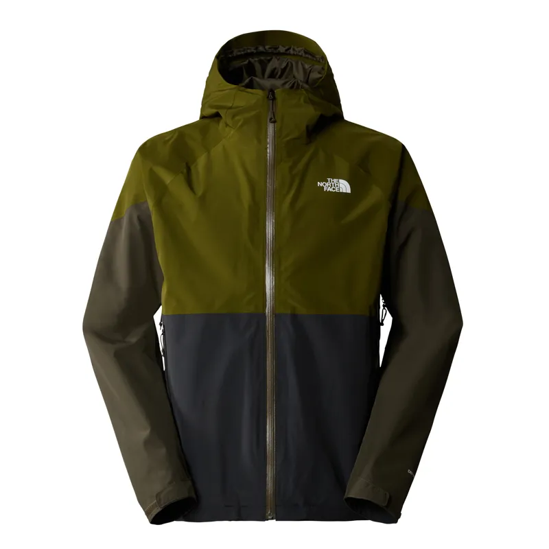 The North Face Men's Lightning Zip-In Waterproof Jacket in Asphalt Grey/Forest Olive