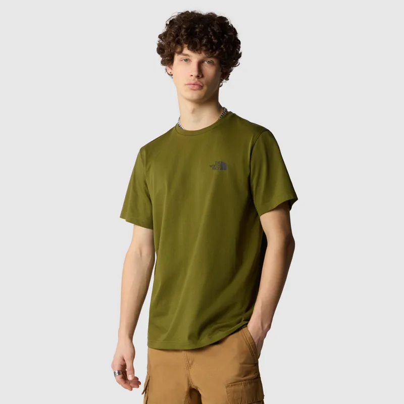The North Face Men's Simple Dome T-Shirt in Forest Olive-2