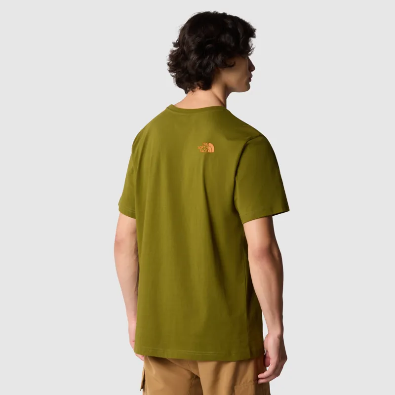 The North Face Men's Rust 2 T-Shirt in Forest Olive-3