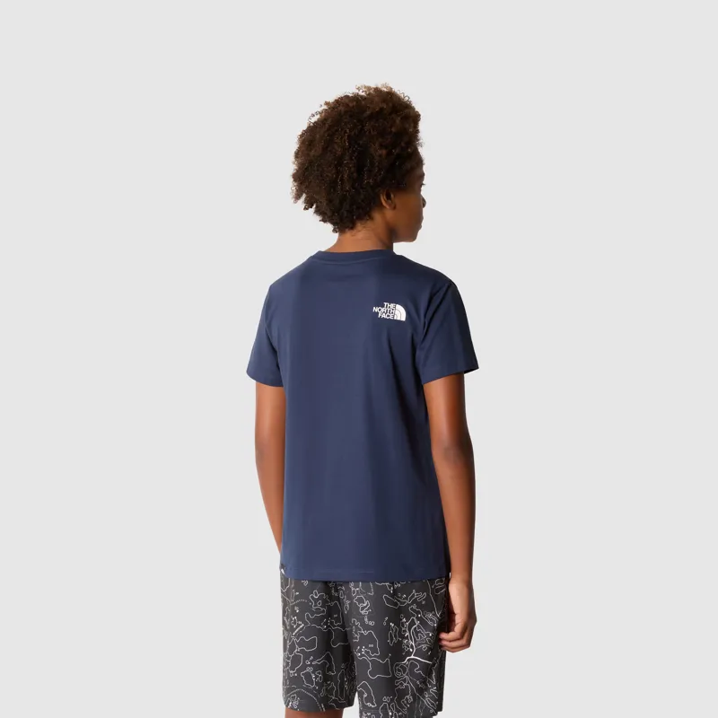 The North Face Teen's Simple Dome Tee in Summit Navy-4