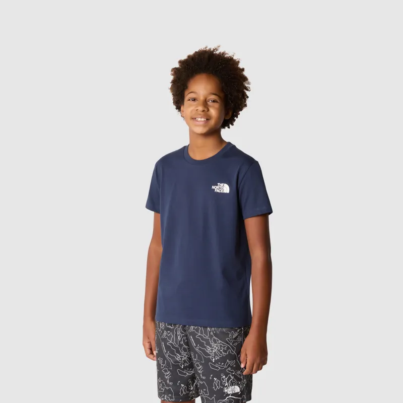 The North Face Teen's Simple Dome Tee in Summit Navy-2