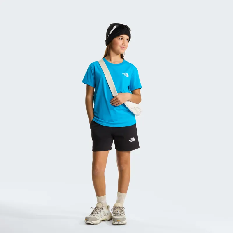 The North Face Teen's Simple Dome Tee in Meridian Blue-3
