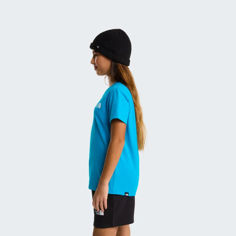 The North Face Teen's Simple Dome Tee in Meridian Blue-4