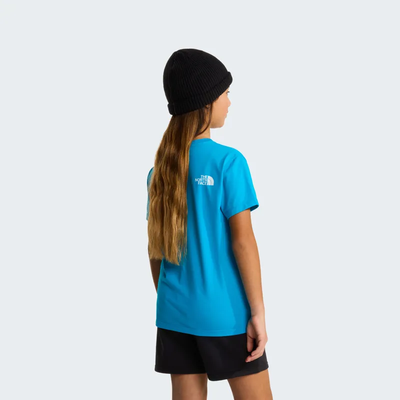 The North Face Teen's Simple Dome Tee in Meridian Blue-5