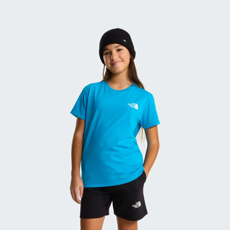The North Face Teen's Simple Dome Tee in Meridian Blue-2