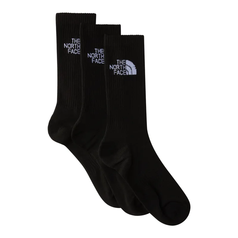 The North Face Unisex Multi Sport Cush Crew 3 Pack Socks in Black