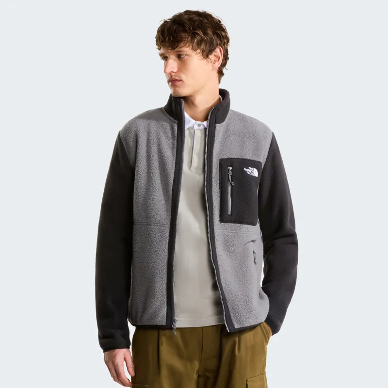 The North Face Men's Yumiori Full Zip Fleece in Smoked Pearl/Black-2