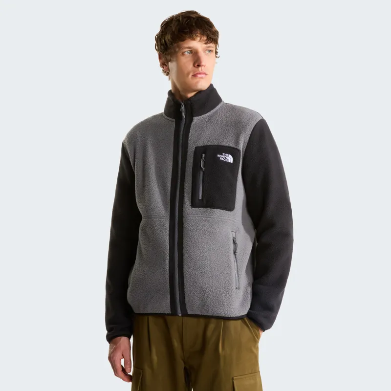 The North Face Men's Yumiori Full Zip Fleece in Smoked Pearl/Black-4
