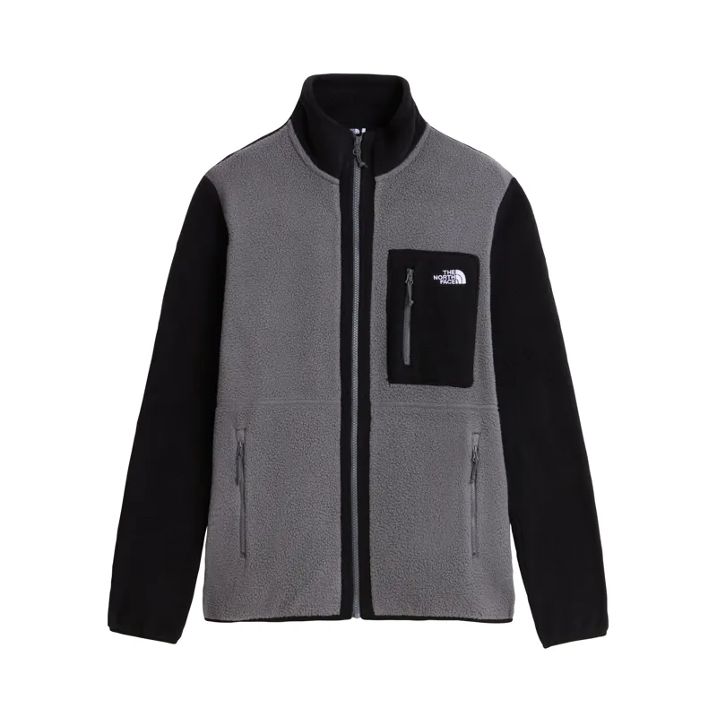 The North Face Men's Yumiori Full Zip Fleece in Smoked Pearl/Black