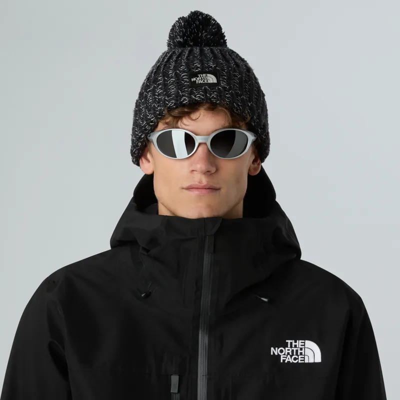 The North Face Cozy Chunky Cabin Beanie in Black/White-2