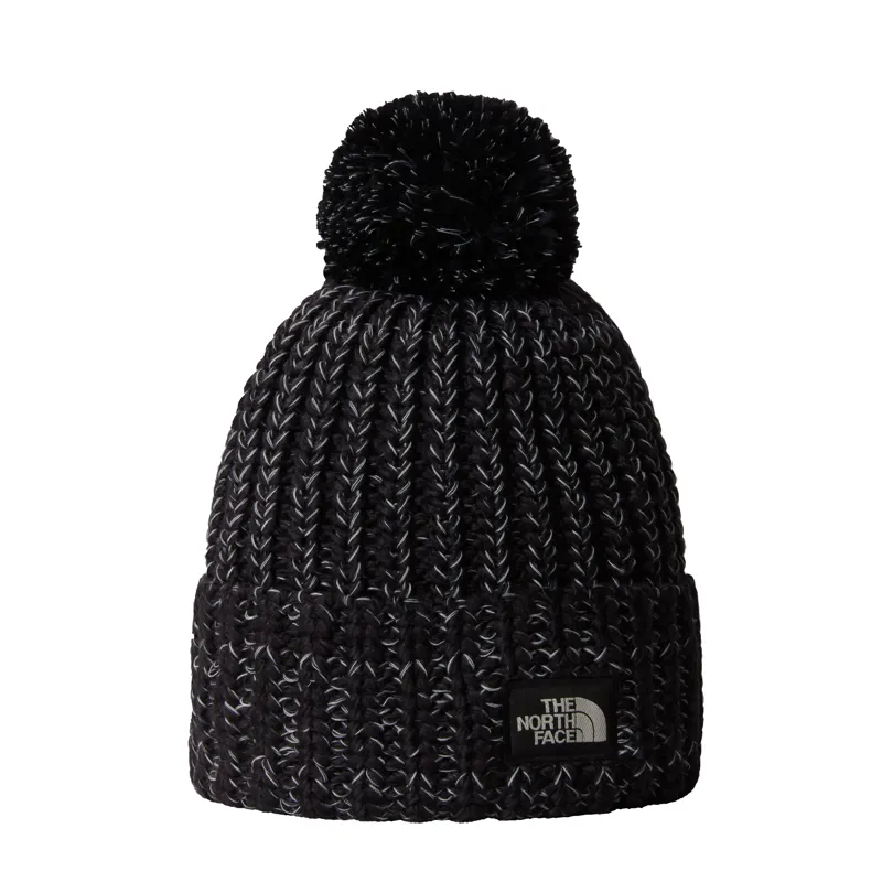 The North Face Cozy Chunky Cabin Beanie in Black/White