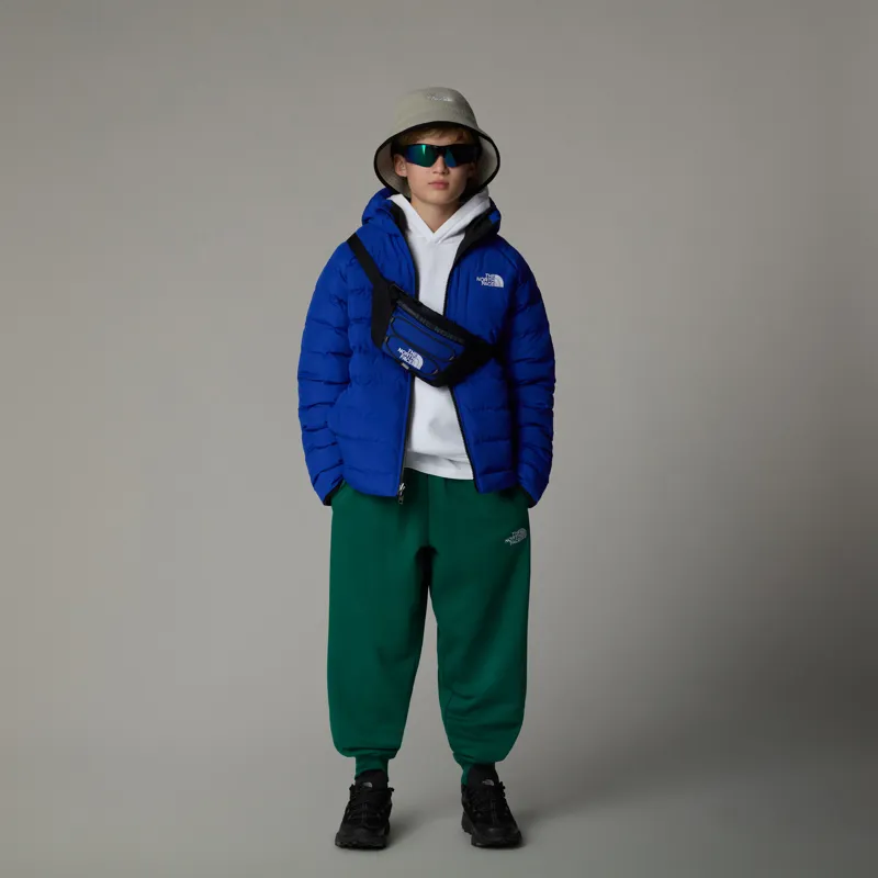 The North Face Kid's Reversible Perrito Hooded Jacket in Blue-6