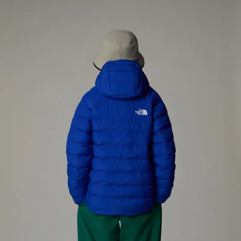 The North Face Kid's Reversible Perrito Hooded Jacket in Blue-4