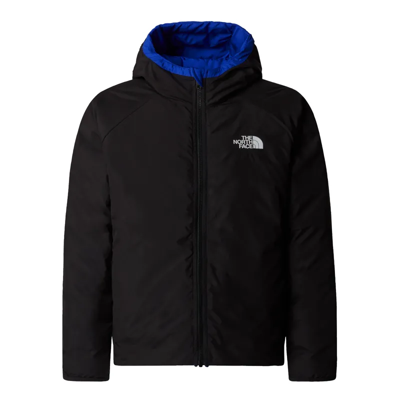 The North Face Kid's Reversible Perrito Hooded Jacket in Blue-2