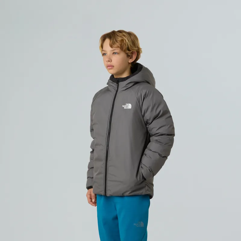 The North Face Boy's Reversible Perrito Jacket in Black/Smoke-4