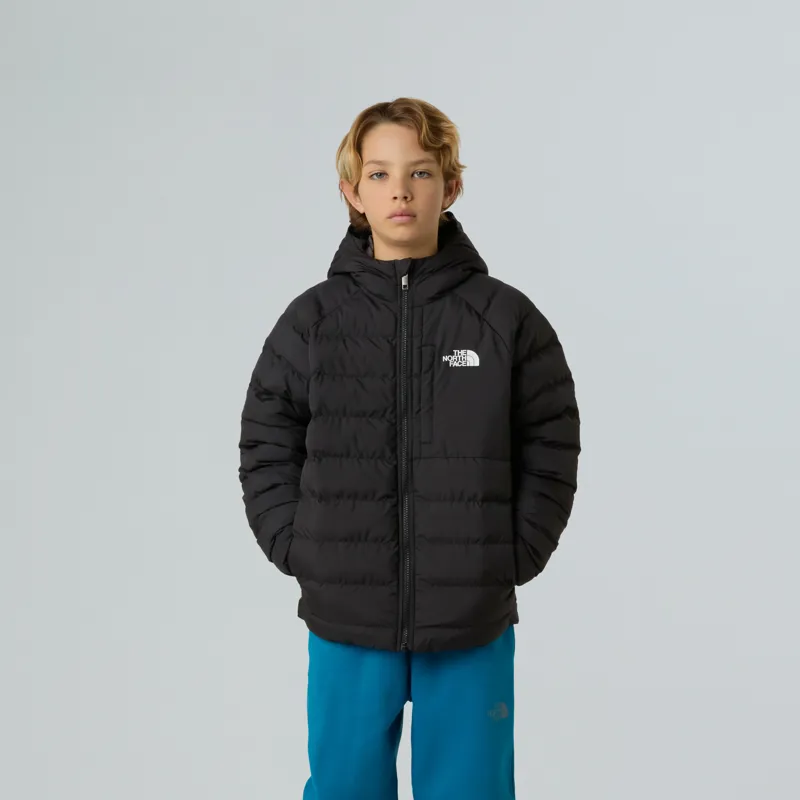 The North Face Boy's Reversible Perrito Jacket in Black/Smoke-3