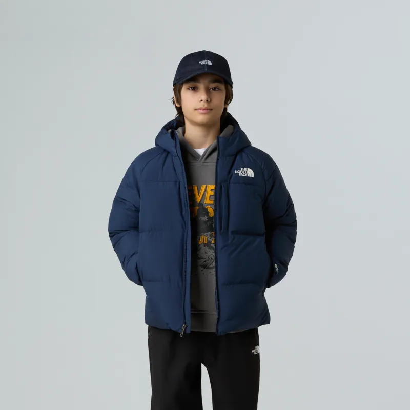 The North Face Kid's North Down Hooded Jacket in Summit Navy-2