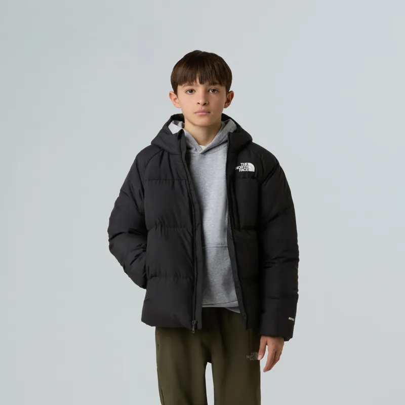 The North Face Kid's North Down Hooded Jacket in Black-2