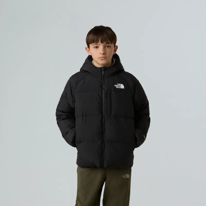 The North Face Kid's North Down Hooded Jacket in Black-5