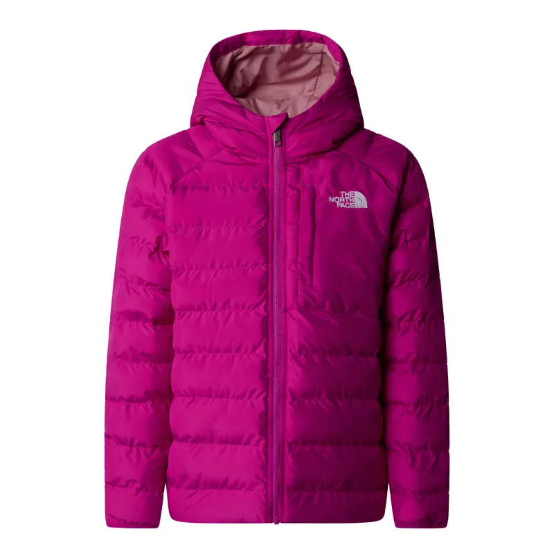 The North Face Kid's Reversible Perrito Hooded Jacket in Deep Mulberry