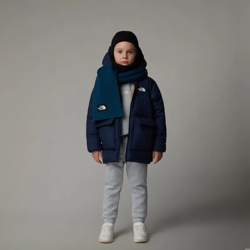 The North Face Kid's North Down Fleece Lined Parka in Summit Navy-4