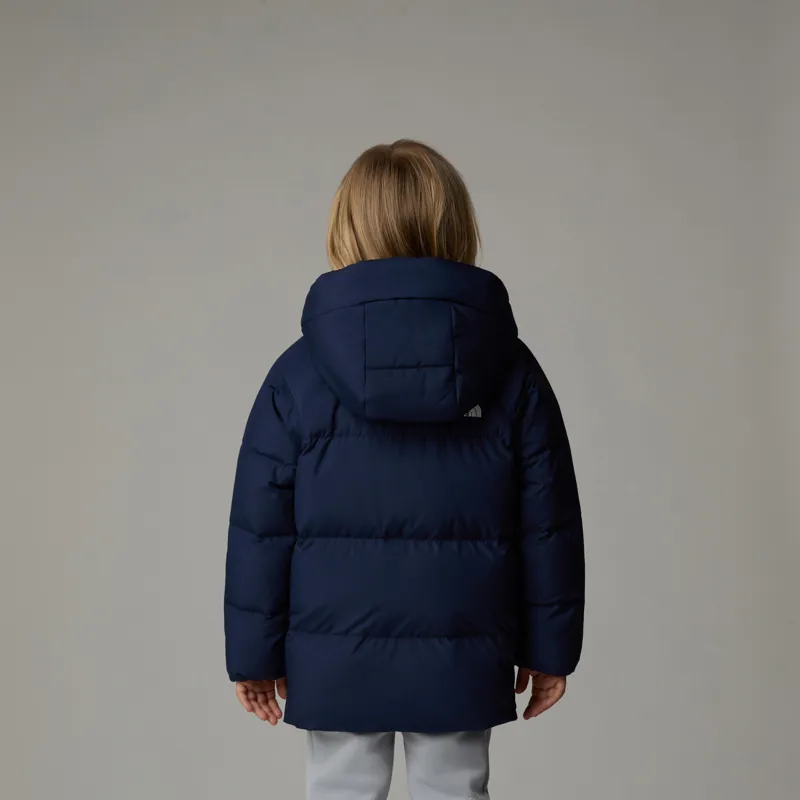 The North Face Kid's North Down Fleece Lined Parka in Summit Navy-3