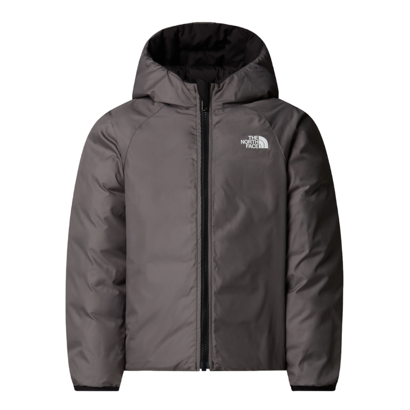 The North Face Kid's Reversible Perrito Jacket in Black/Smoke-2