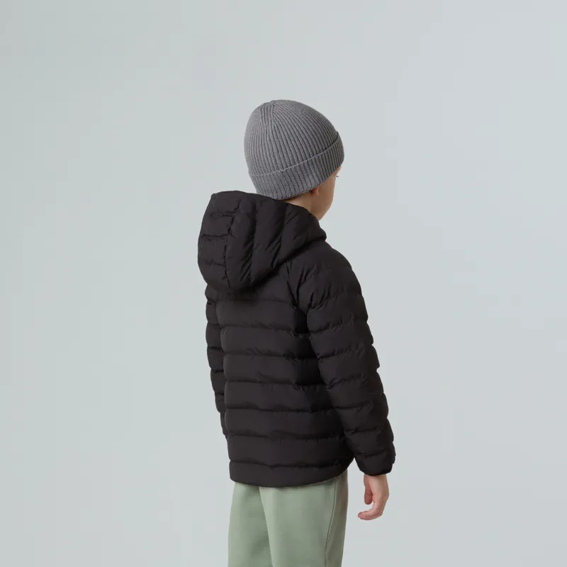 The North Face Kid's Reversible Perrito Jacket in Black/Smoke-4