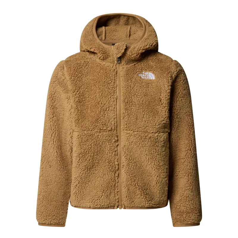 The North Face Kid's Campshire Full-Zip Hooded Fleece in Teddy Brown