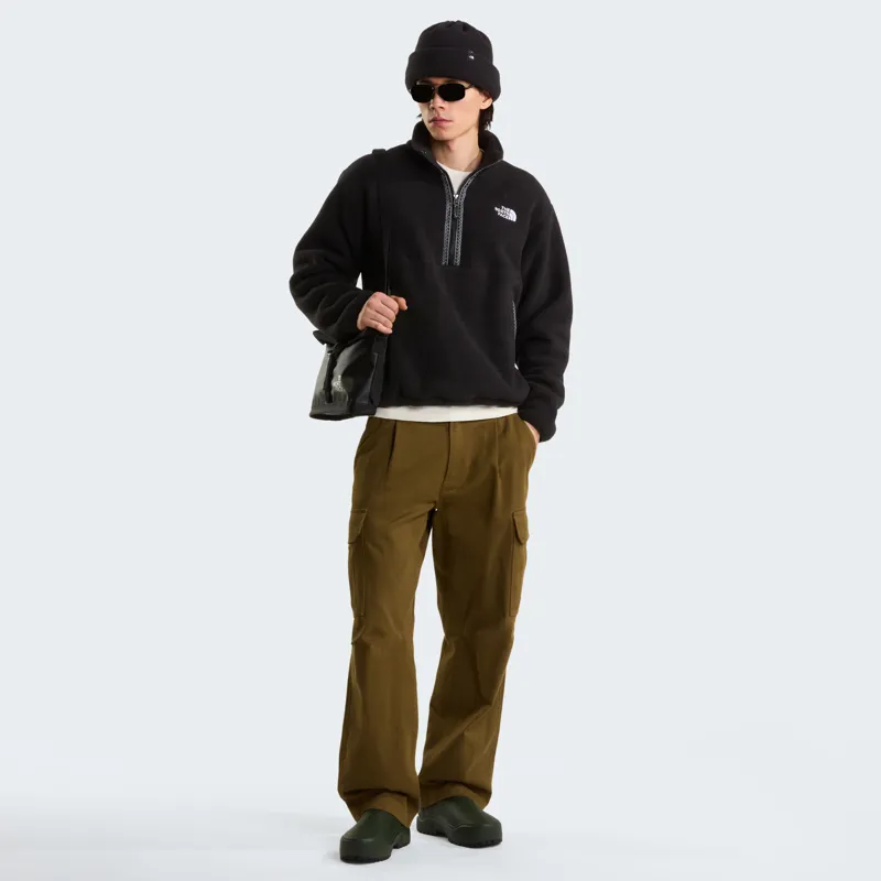 The North Face Men's Fleeski 1/4 Zip Pullover Fleece in Black/Black-4