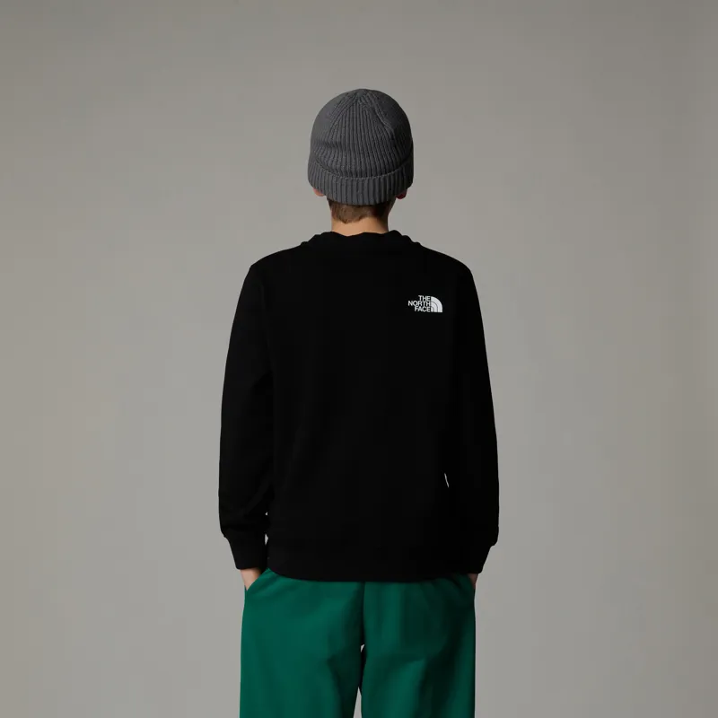 The North Face Teen's Varsity Graphic Relaxed Crew in Black-3