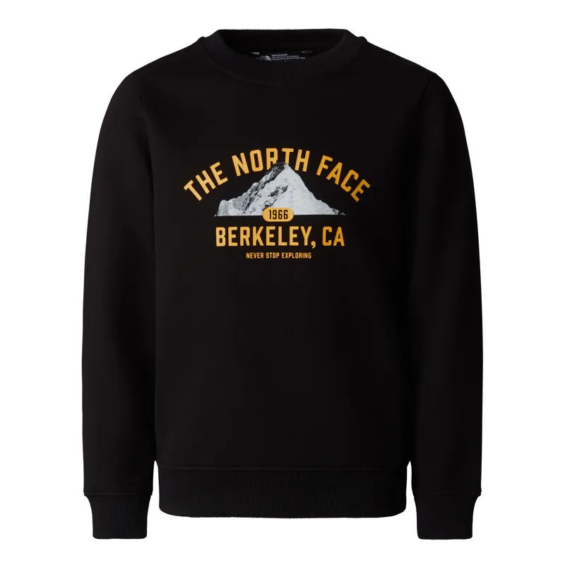 The North Face Teen's Varsity Graphic Relaxed Crew in Black