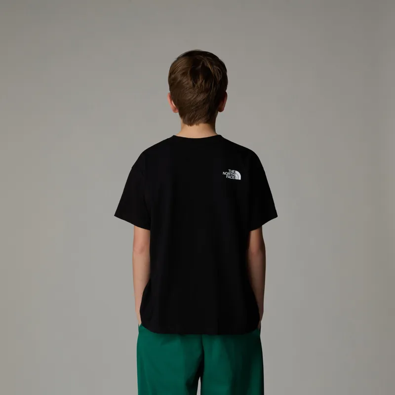 The North Face Teen's Varsity Graphic Oversize T-Shirt in Black-3