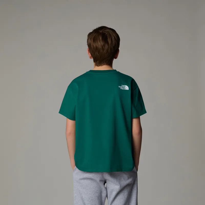 The North Face Teen's Varsity Graphic Oversize T-Shirt in Evergreen-3