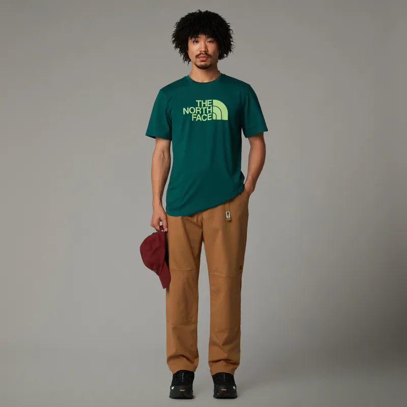 The North Face Men's Easy Tee in Deep Nori/Meta Lime-3