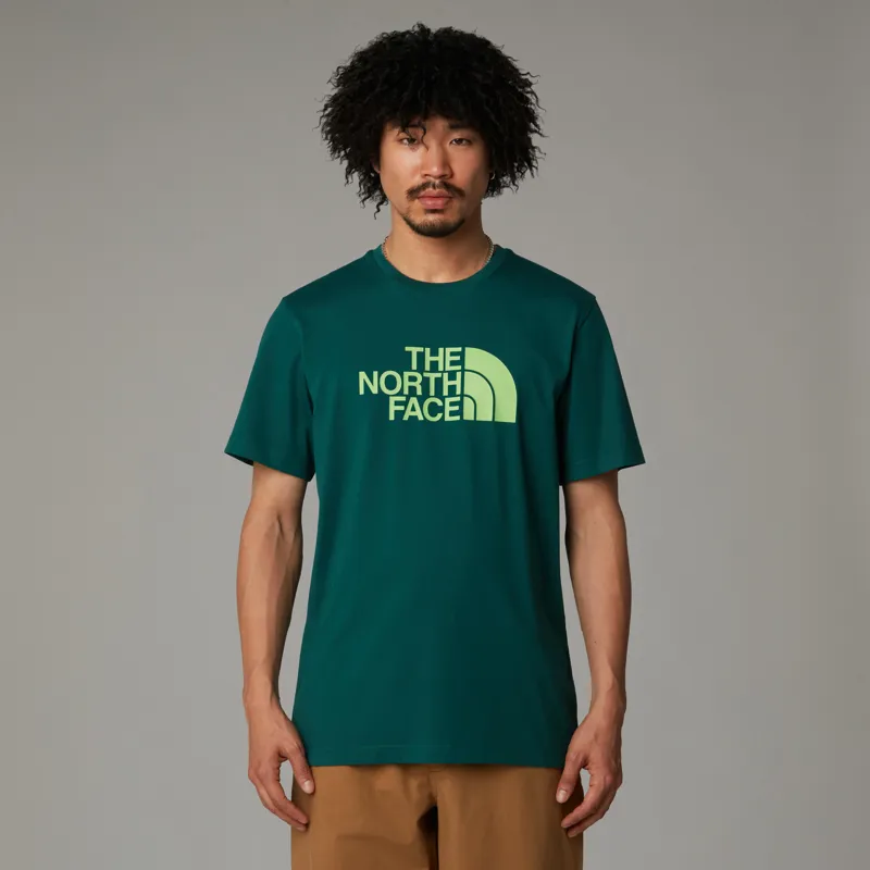 The North Face Men's Easy Tee in Deep Nori/Meta Lime-2