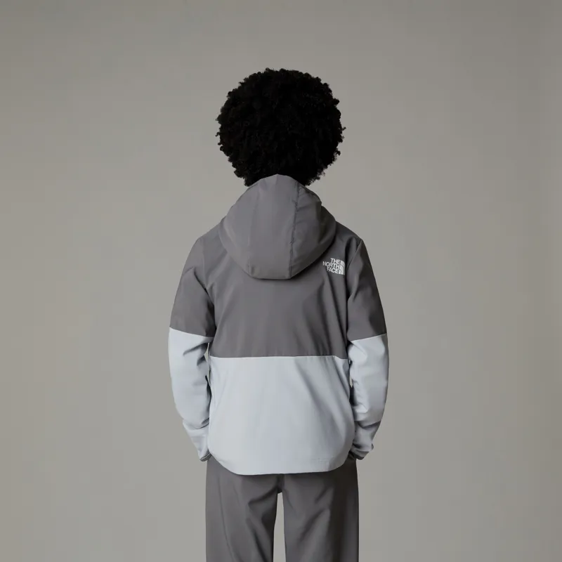 The North Face Kid's On The Trail Full-Zip Hoodie in Smoked Pearl/High Rise Grey-4