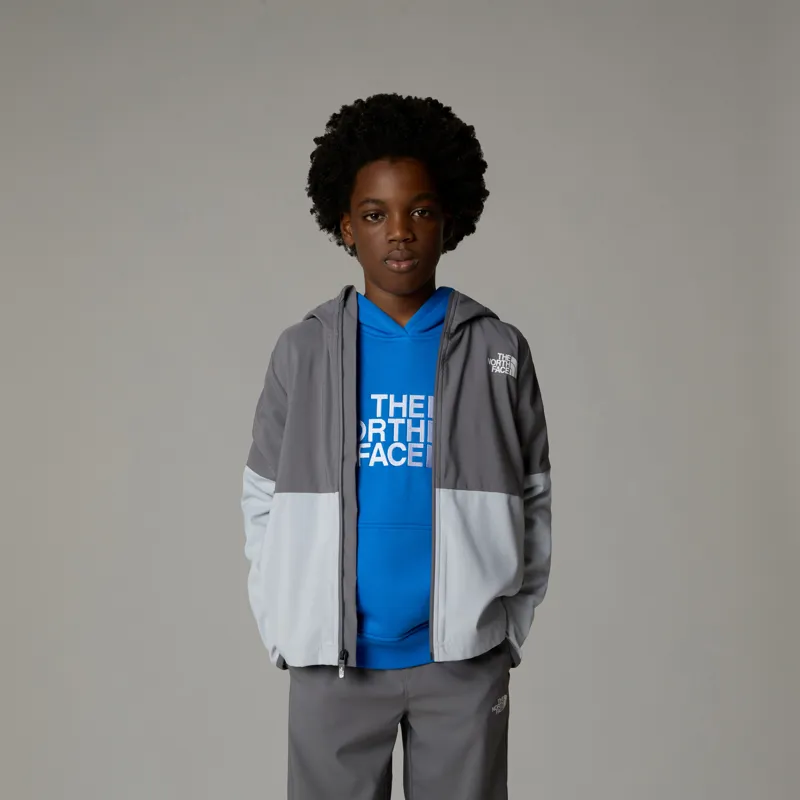 The North Face Kid's On The Trail Full-Zip Hoodie in Smoked Pearl/High Rise Grey-3