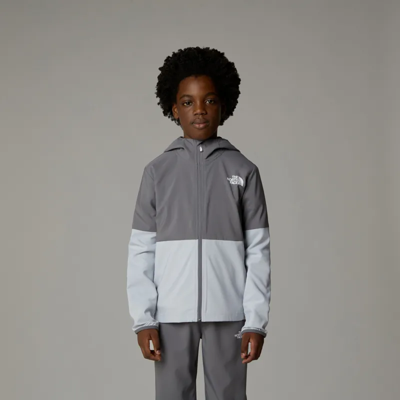 The North Face Kid's On The Trail Full-Zip Hoodie in Smoked Pearl/High Rise Grey-2